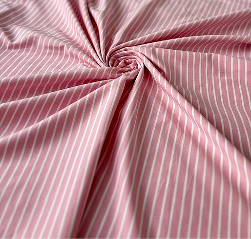 Pembe çizgili #poplinkumaş