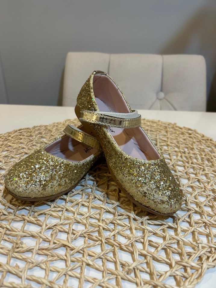 Kız Çocuk Altın Simli Babet - Görsel 4