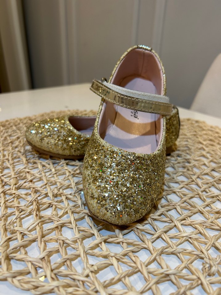 Kız Çocuk Altın Simli Babet - Görsel 3