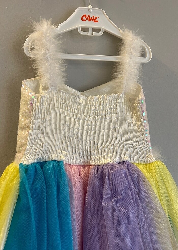 6/7 yaş Unicorn elbise - Görsel 3