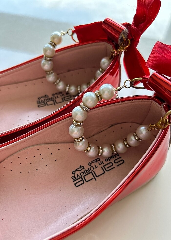 29 numara kırmızı parlak ayakkabı - Görsel 5