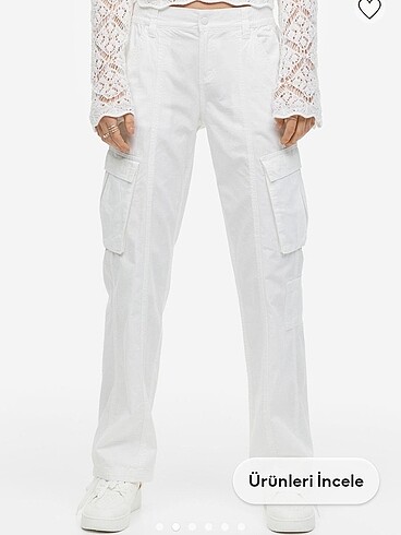 h&m kanvas kargo pantolon 