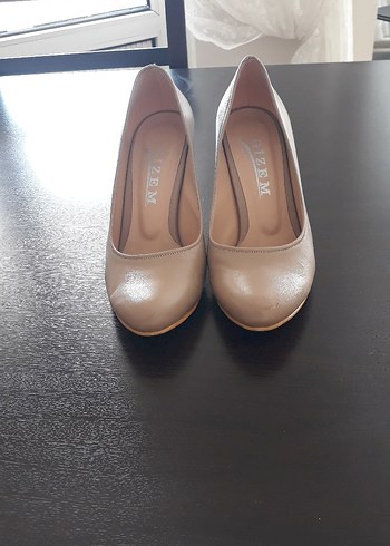 Diğer Bej Stiletto Topuklu Klasik Kadın Ayakkabı