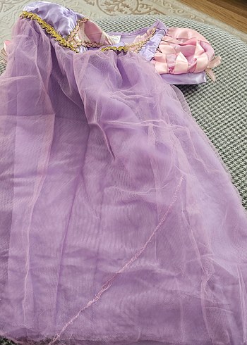 6 Yaş Beden Rapunzel Mor Çocuk Elbisesi