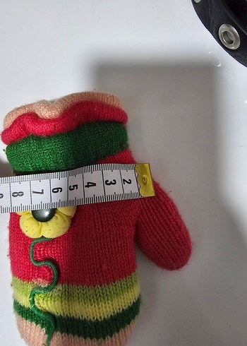 Renkli Nakışlı Örgü Kız Eldiveni - Görsel 5