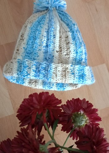 Renkli Bağlama Desenli Örgü Çocuk Bere - Görsel 4