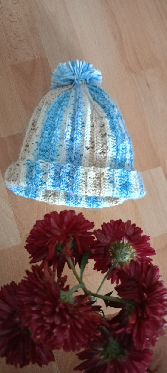 Renkli Bağlama Desenli Örgü Çocuk Bere - Görsel 4