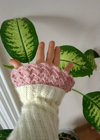 Bohem Tarzda Örgü Kadın Eldiveni - Görsel 3