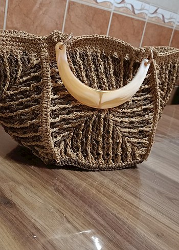 Dantel Detaylı Örgü Bohem Kadın Çanta - Görsel 3