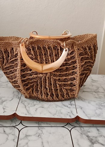 Dantel Detaylı Örgü Bohem Kadın Çanta - Görsel 2