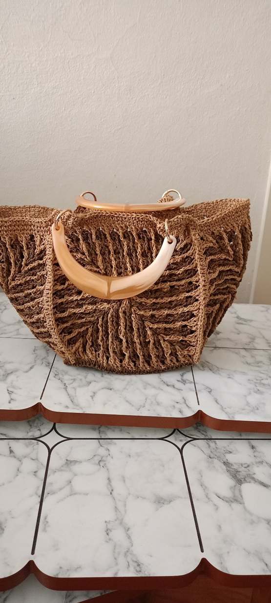 Dantel Detaylı Örgü Bohem Kadın Çanta - Görsel 2