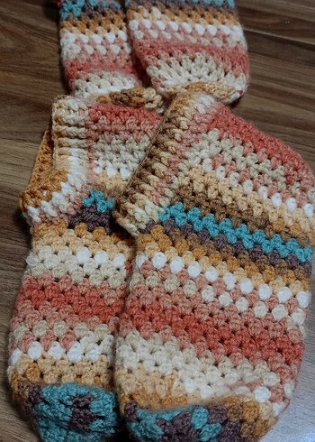 Renkli Örgü Kadın Ev Terliği - Görsel 2