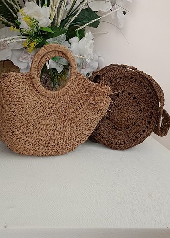 Bohem Renkli Nakışlı Örgü Kadın Çapraz Çanta - Görsel 5