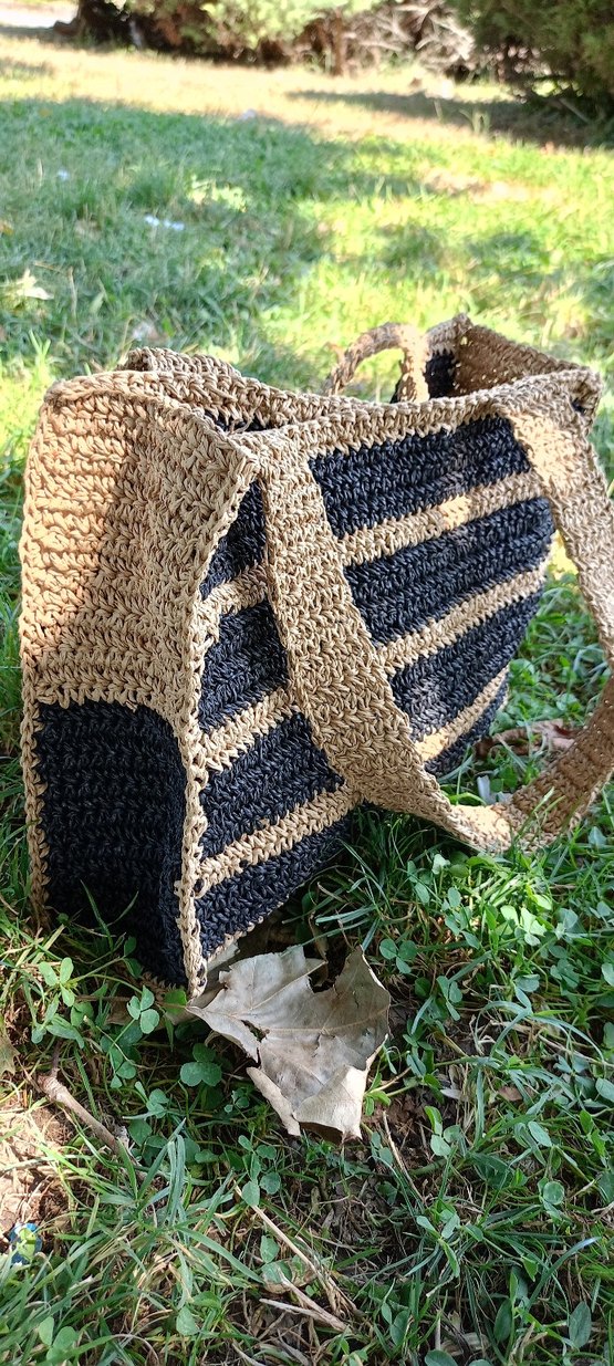 Bohem Örgü Kadın Çanta - Görsel 4