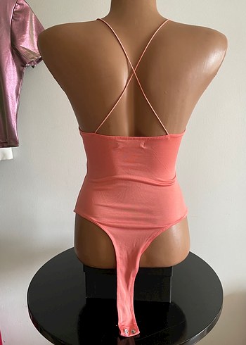 Bershka Somon Çapraz İp Askılı Body - Görsel 2