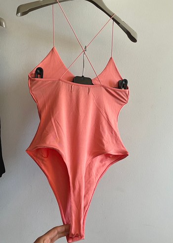 Bershka Somon Çapraz İp Askılı Body - Görsel 5