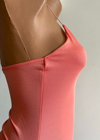 Bershka Somon Çapraz İp Askılı Body - Görsel 9