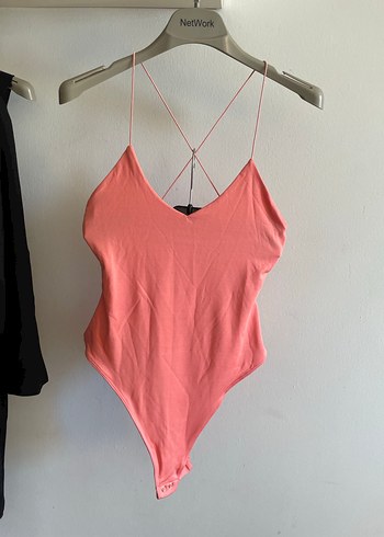 Bershka Somon Çapraz İp Askılı Body - Görsel 4