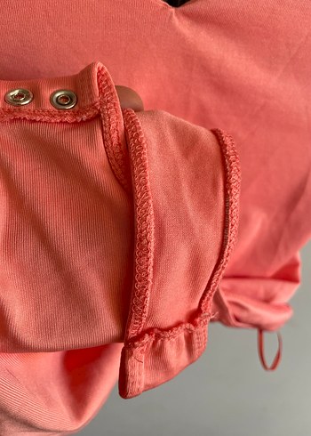 Bershka Somon Çapraz İp Askılı Body - Görsel 7