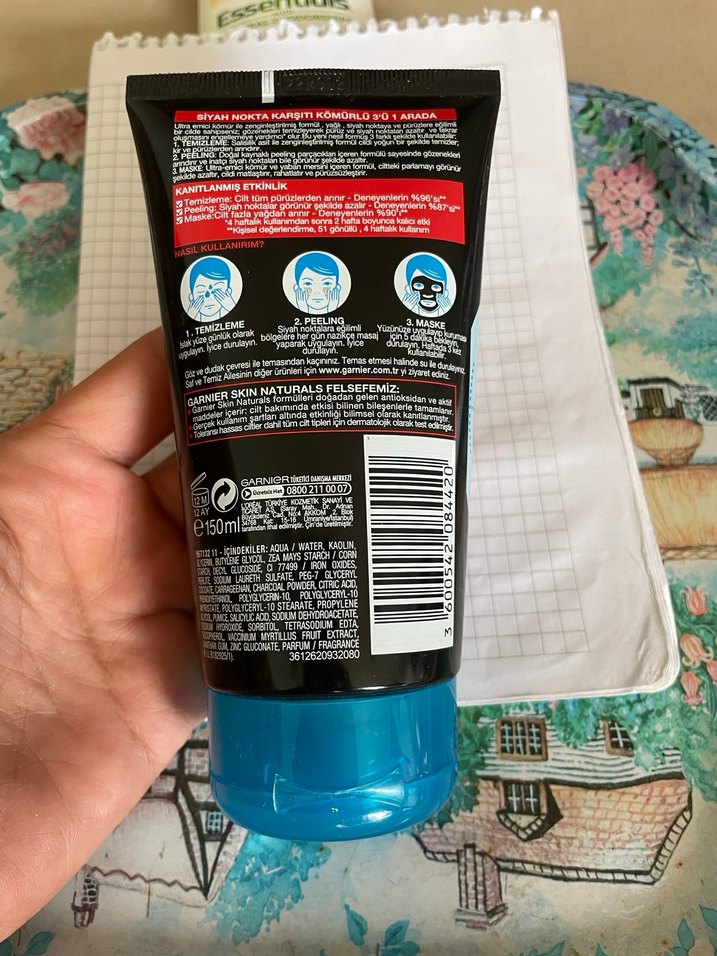 Garnier Saf ve Temiz Kömürlü 3 ü 1 Arada Peeling Maske - Görsel 2