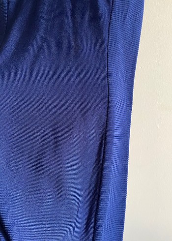 Saks Mavi H&M Merserize Triko Kalem Elbise - Görsel 9