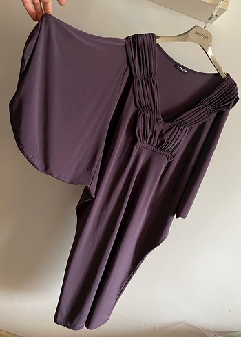 Home Store Mor Kokteyl Elbise - Görsel 3