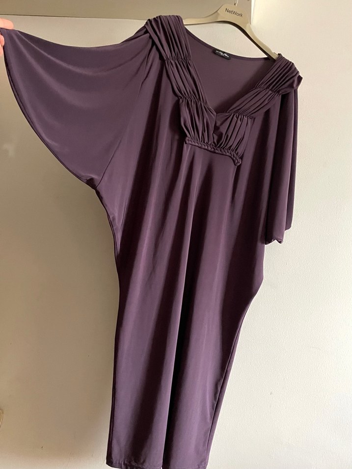 Home Store Mor Kokteyl Elbise - Görsel 4