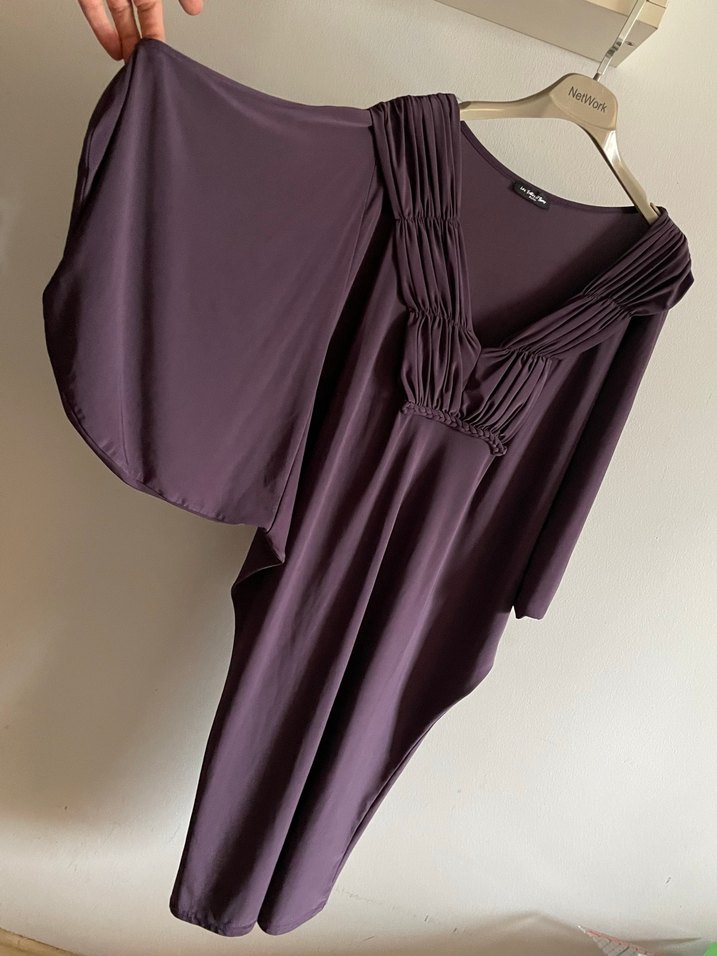 Home Store Mor Kokteyl Elbise - Görsel 3