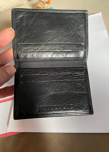 Siyah Deri Mini Erkek Cüzdanı Kartlık - Görsel 4