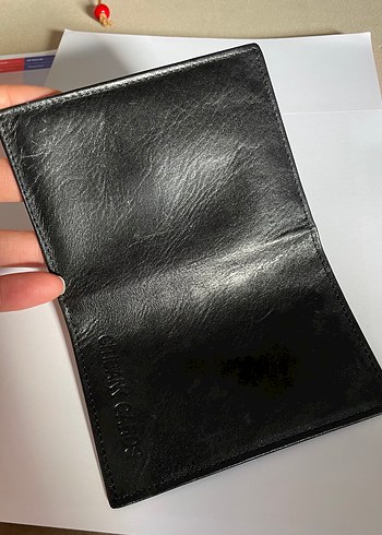 Siyah Deri Mini Erkek Cüzdanı Kartlık - Görsel 3
