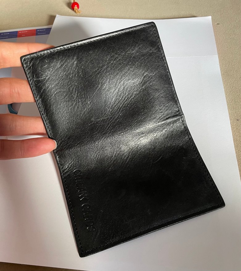 Siyah Deri Mini Erkek Cüzdanı Kartlık - Görsel 3