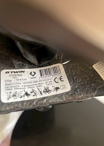 Kırmızı Rockrider Biker Kaskı Velcro - Görsel 7