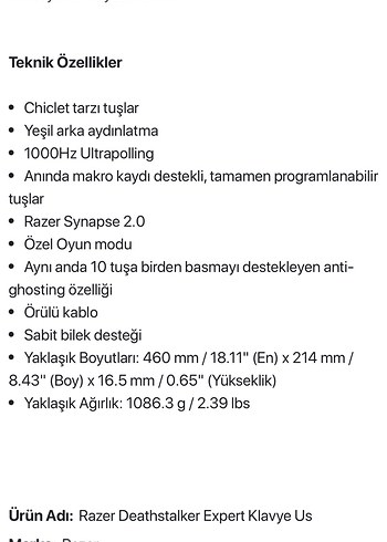 Razer DeathStalker Klavye - Görsel 5