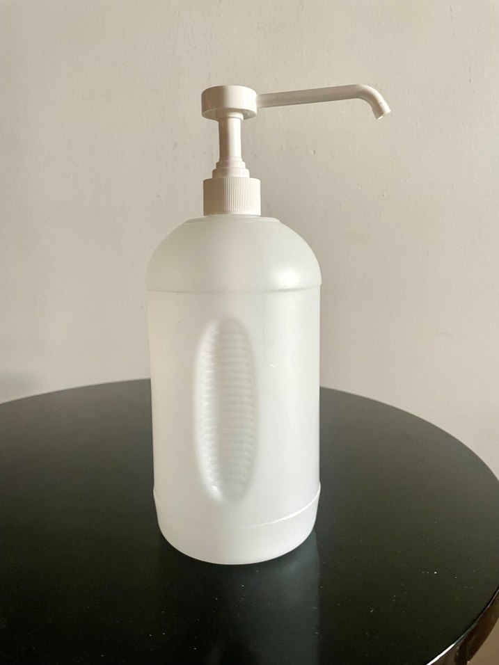 Beyaz Pompalı Dezenfektan Şişesi - Görsel 2