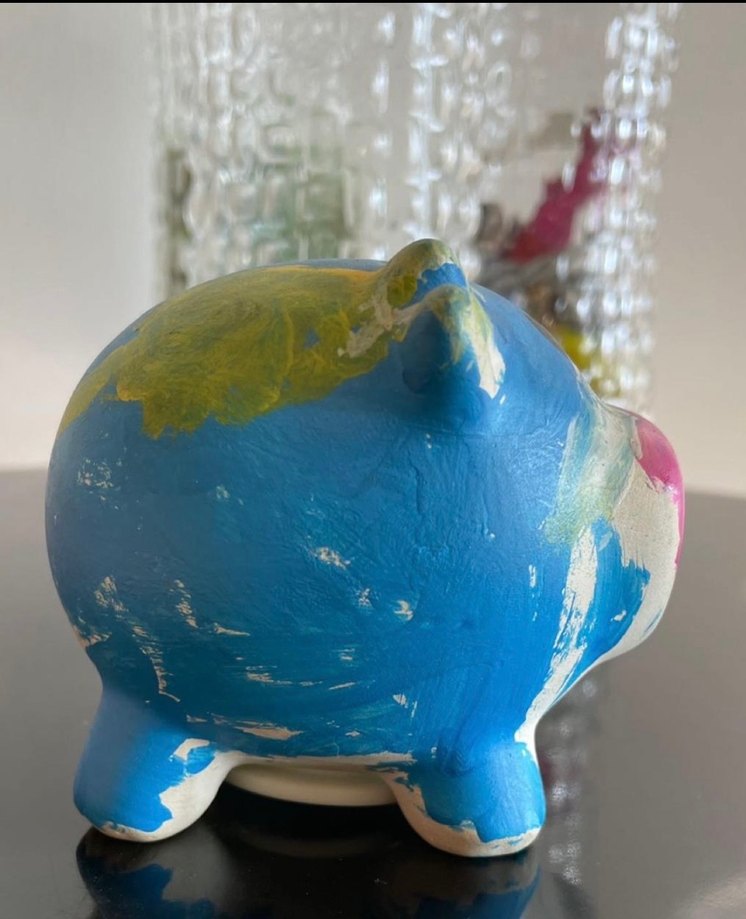 Seramik Renkli Mini Domuzcuk Kumbara - Görsel 4