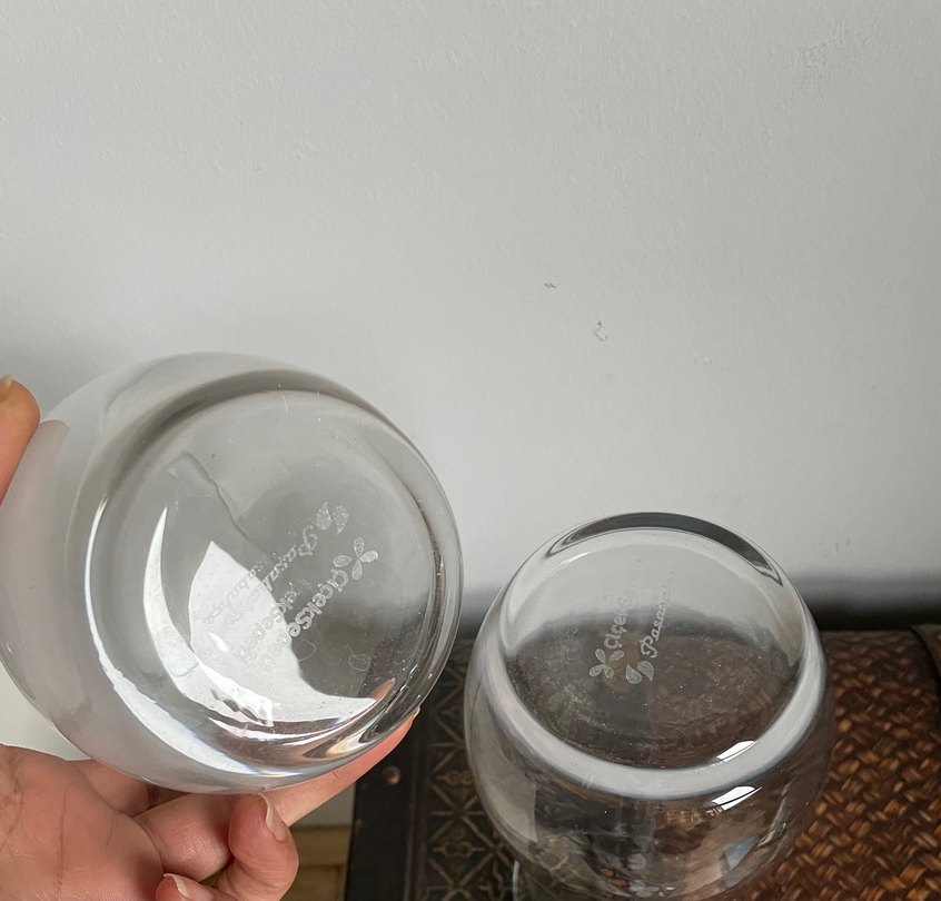 Şeffaf Cam Vazo Çift Set - Görsel 2