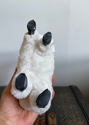 Beden Renk Sesli Beyaz Peluş Oyuncak Koç