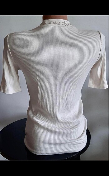 Calvin Klein Calvin Klein Fitilli Logo Yaka Bluz