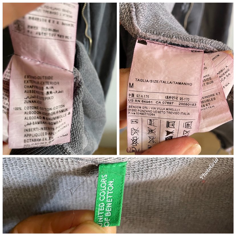 Benetton Casual Salaş Kapüşonlu Fermuarlı Gri Sweatshirt - Görsel 5