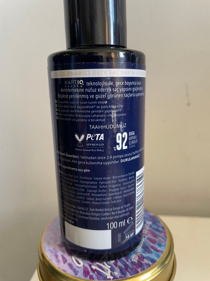 Schwarzkopf Gliss Night Elixir Gece Bakım Saç Serumu - Görsel 2