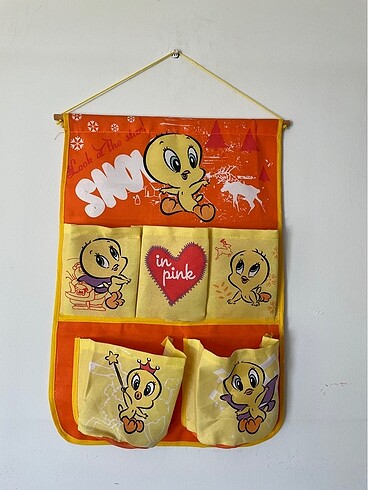 Tweety Çocuk Odası Askılı Organizer