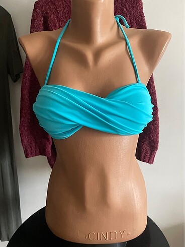 Ayyıldız Mavi Burgu Bikini Üstü