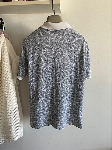 m Beden LCW Erkek Polo Yaka Mavi Beyaz TShirt