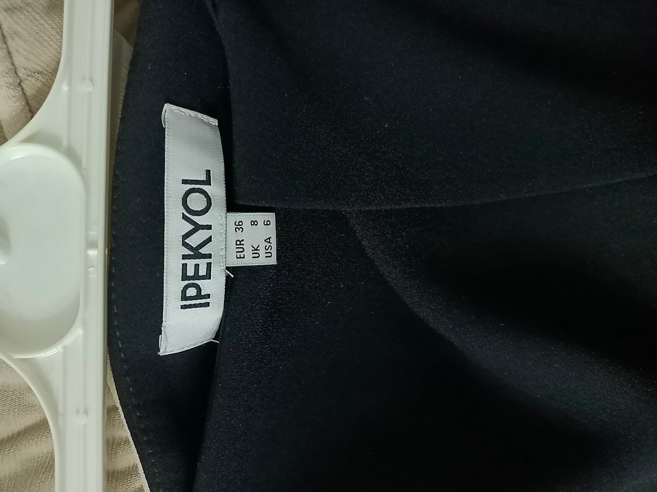 Drapeli Siyah Mini Etek - Görsel 2