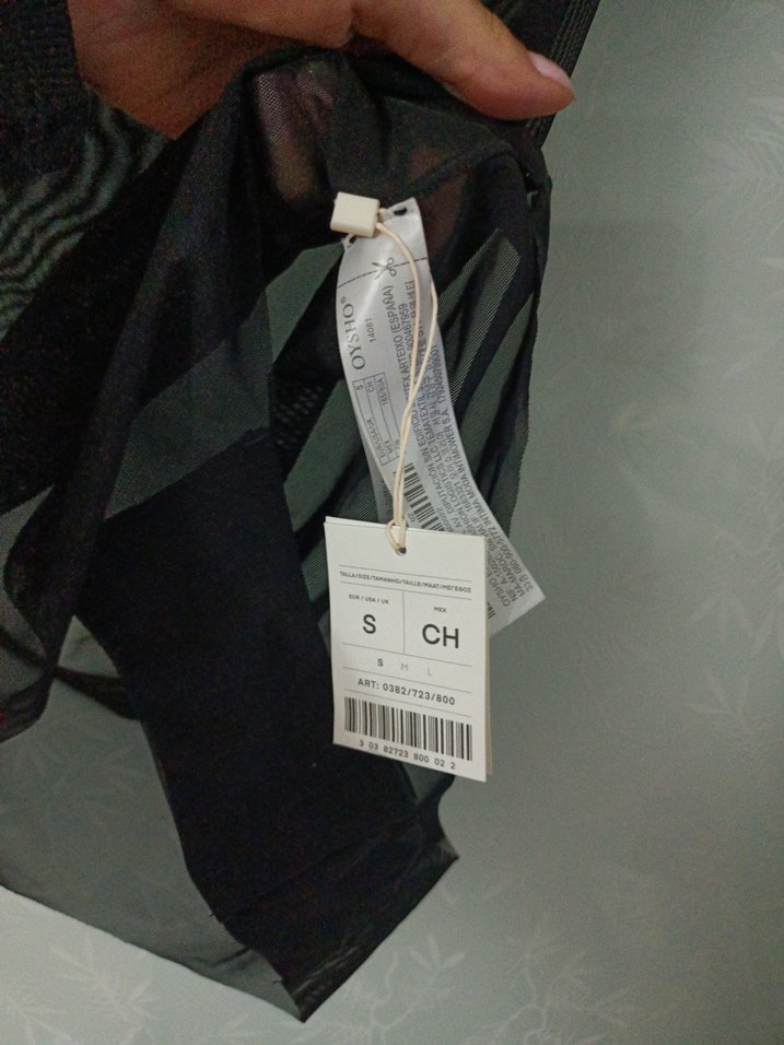 Siyah Transparan Uzun Kollu Boğazlı Body - Görsel 2