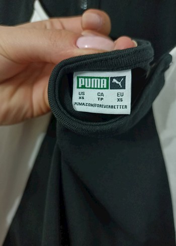 Puma Siyah-Beyaz Yarım Fermuarlı Midi Elbise - Görsel 3