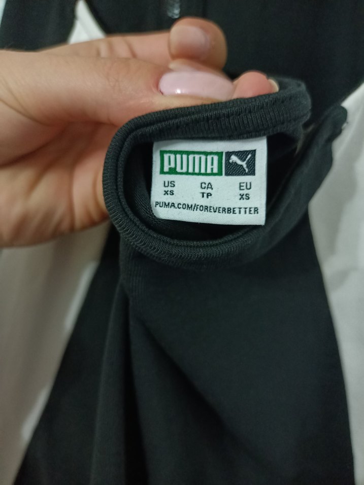 Puma Siyah-Beyaz Yarım Fermuarlı Midi Elbise - Görsel 3