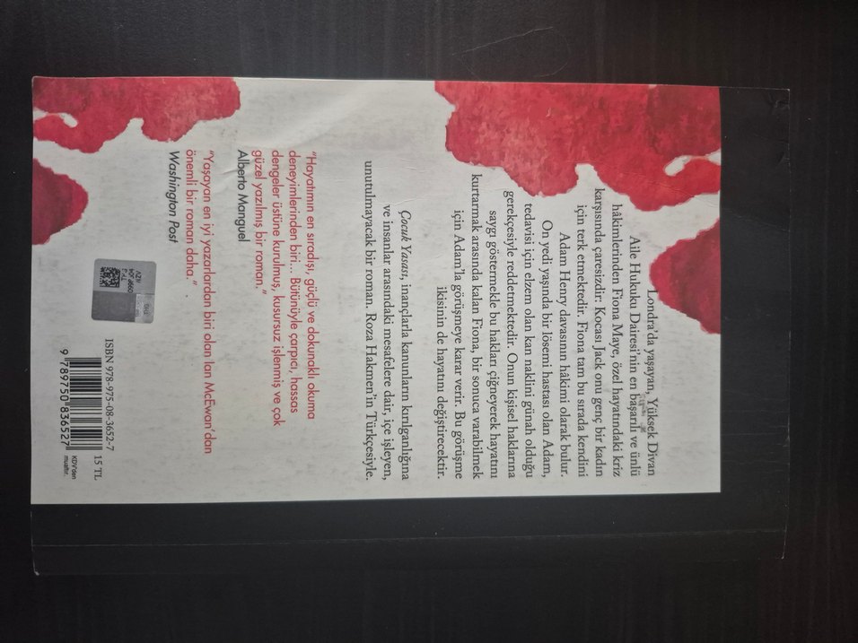 Ian McEwan - Çocuk Yasası Roman - Görsel 2