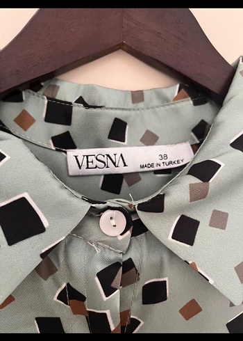 Gri Uzun Kollu Düğmeli Uzun Elbise - Görsel 3