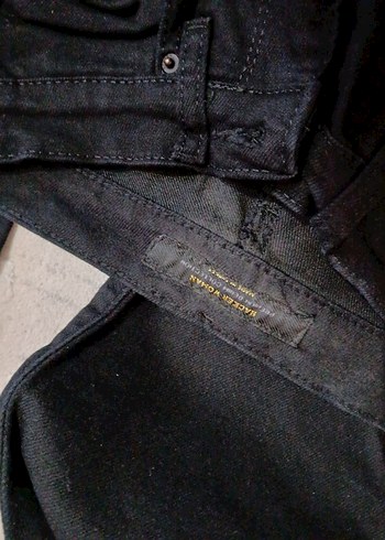 Kadın Siyah Midi Boy Denim Jean - Görsel 3